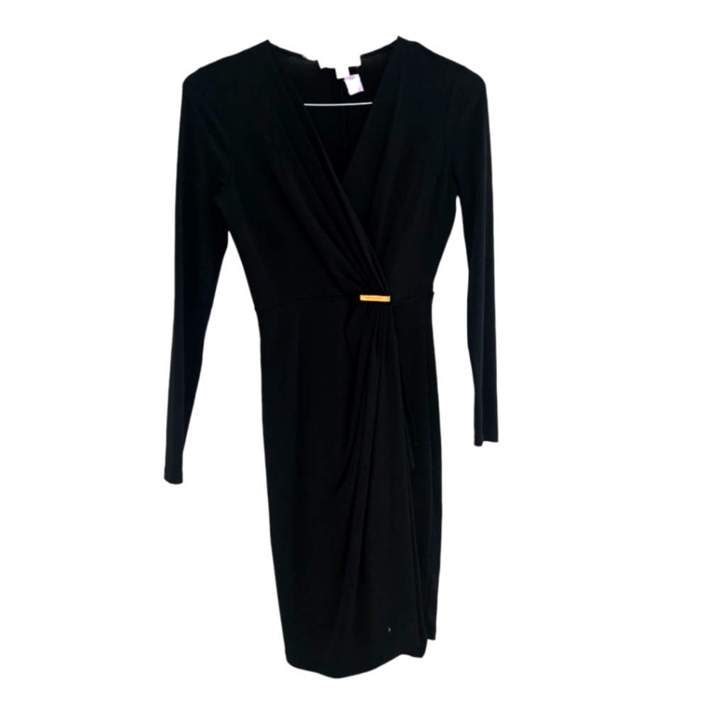 Elegant Black Wrap Dress
